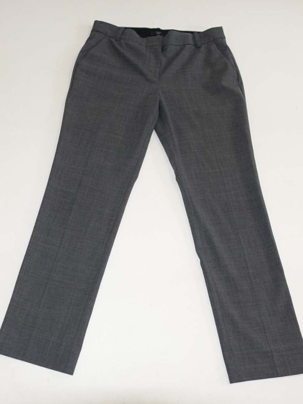 J. Crew Women's 365 Cropped Dress Pants Size 6 Petite Medium Gray Wool Blend 6P